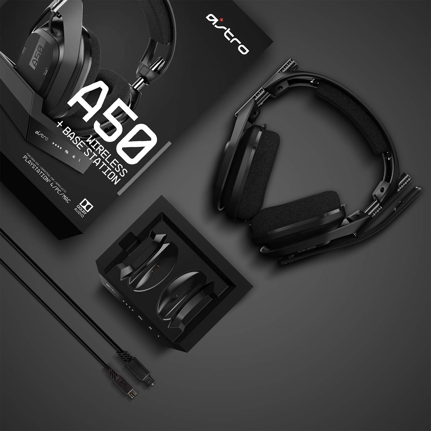 image:imageLogitech G Astro A50 Wireless Headset Base Station Gen 4 BlackGold Compatible with Xbox Series XS Xbox One PC MacPlayStation 5 PlayStation 4 PC