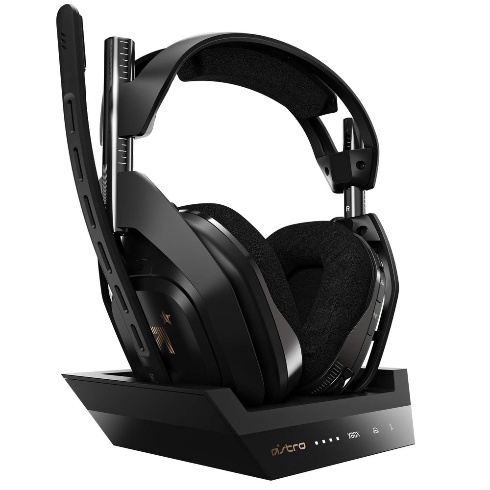 image:imageLogitech G Astro A50 Wireless Headset  Base Station Gen 4  BlackGold  Compatible with Xbox Series XS Xbox One PC MacXbox Series XS  Xbox One  PC