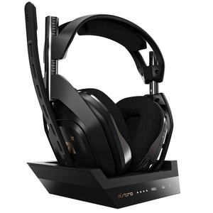 Logitech G Astro A50 Wireless Headset + Base Station Gen 4 – Black/Gold | Compatible with Xbox Series X|S, Xbox One, PC, Mac(Xbox Series X|S  Xbox One & PC)